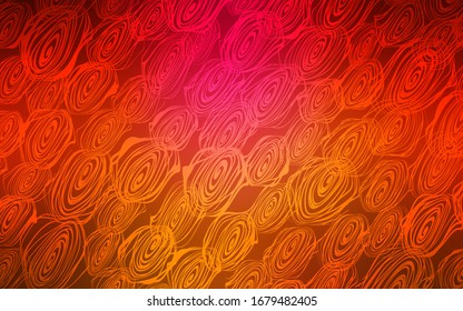 Light Red vector natural elegant artwork. Sketchy doodles with roses on blurred background. Brand-new design for your business.