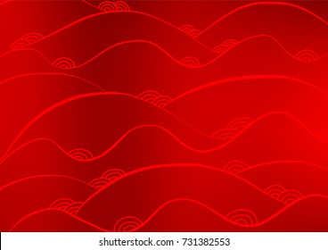 Light Red vector natural elegant background. A vague abstract illustration with doodles in Indian style. Hand painted design for web, wrapping, wallpaper.