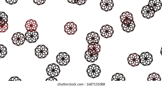 Light Red vector natural layout with flowers. Gradient colorful abstract flowers on simple background. Colorful pattern for spring parties.