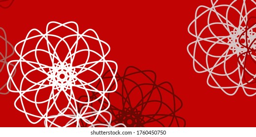 Diseño natural vectorial rojo claro con flores. Diseño sencillo con flores sobre fondo abstracto. Diseño inteligente para envolturas, fondos de pantalla.