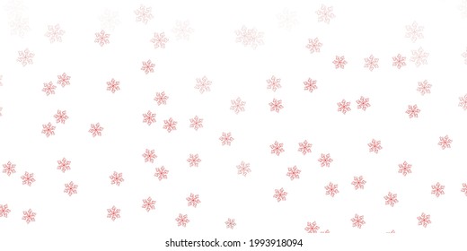 Light red vector natural layout with flowers. Illustration with abstract colorful flowers with gradient. Colorful pattern for spring parties.