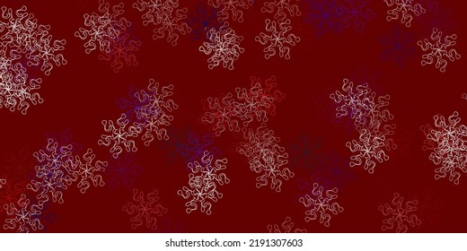 Light red vector natural layout with flowers. Colorful flowers in natural style on simple background. Best design for your business.