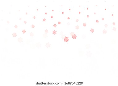 Light Red vector natural pattern with flowers. Abstract illustration with flowers in doodles style. Textured pattern for websites, banners.