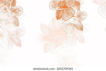 Light Red vector natural pattern with flowers. Creative illustration in blurred style with flowers. Hand painted design for web, wrapping.