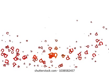 Light Red vector pattern with ABC symbols. Shining colorful illustration with isolated letters. The pattern can be used as ads, poster, banner for books.