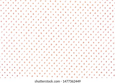 Light Red vector pattern with ABC symbols. Modern geometrical illustration with ABC english symbols. Pattern for ads, poster, banner of books.