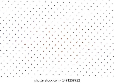 Light Red vector pattern with ABC symbols. Shining colorful illustration with isolated letters. Smart design for promotion of university.