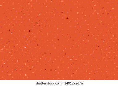 Light Red vector pattern with ABC symbols. Modern geometrical illustration with ABC english symbols. Pattern for ads, poster, banner of books.