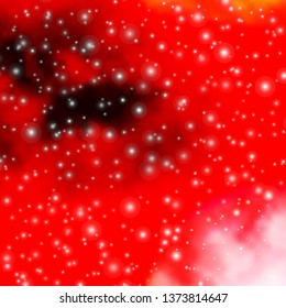 Light Red vector pattern with abstract stars. Modern geometric abstract illustration with stars. Best design for your ad, poster, banner.