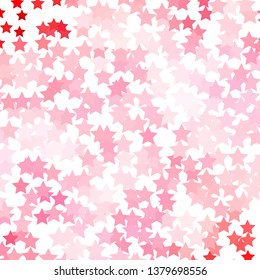 Light Red vector pattern with abstract stars. Colorful illustration in abstract style with gradient stars. Pattern for websites, landing pages.