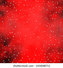 Light Red vector pattern with abstract stars. Blur decorative design in simple style with stars. Best design for your ad, poster, banner.