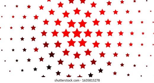 Light Red vector pattern with abstract stars. Modern geometric abstract illustration with stars. Pattern for wrapping gifts.
