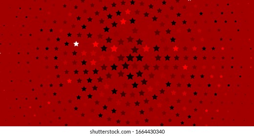Light Red vector pattern with abstract stars. Blur decorative design in simple style with stars. Pattern for wrapping gifts.