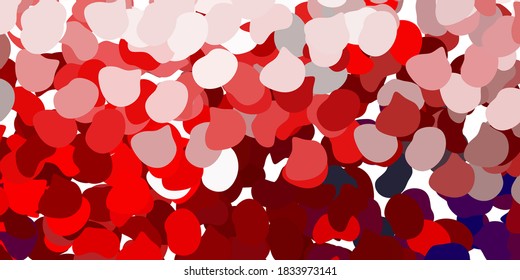 Light red vector pattern with abstract shapes. Modern abstract illustration with gradient random forms. Elegant design for wallpaper set.