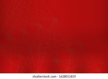 Light Red vector pattern with artificial intelligence network. Shining colorful illustration with real structure of AI. Template for ads of intellect, innovations.