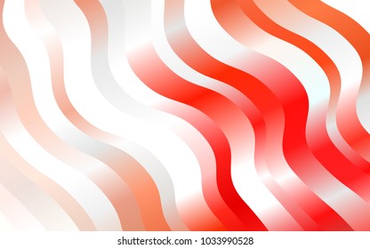 Light Red vector pattern with bent ribbons. Modern gradient abstract illustration with bandy lines. Brand-new design for your ads, poster, banner.