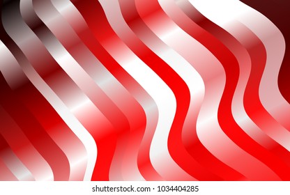 Light Red vector pattern with bent lines. Colorful illustration in abstract marble style with gradient. A new texture for your  ad, booklets, leaflets.