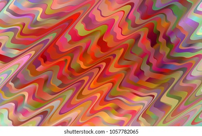 Light Red vector pattern with bent ribbons. Colorful illustration in abstract marble style with gradient. Brand-new design for your ads, poster, banner.