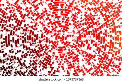 Light Red vector pattern with bent ribbons. Shining illustration, which consist of blurred lines, circles. The best blurred design for your business.
