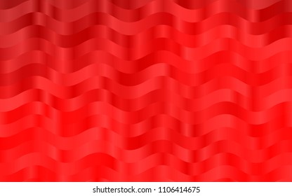 Light Red vector pattern with bent ribbons. Shining illustration, which consist of blurred lines, circles. Textured wave pattern for backgrounds.