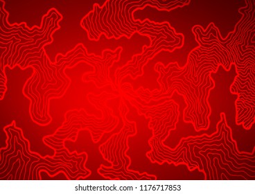 Light Red vector pattern with bent ribbons. A completely new color illustration in marble style. The template for cell phone backgrounds.