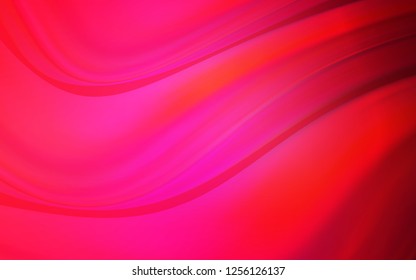 Light Red vector pattern with bent ribbons. A sample with blurred bubble shapes. New composition for your brand book.