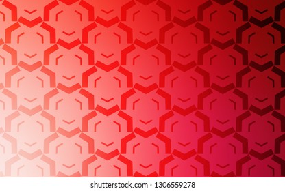Light Red vector pattern with bent lines. Glitter abstract illustration with wry lines. A completely new design for your business.
