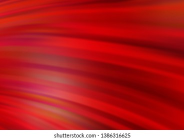 Light Red vector pattern with bent ribbons. A sample with blurred bubble shapes. Marble design for your web site.