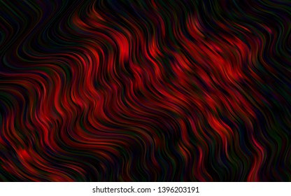 Light Red vector pattern with bent ribbons. A vague circumflex abstract illustration with gradient. The template for cell phone backgrounds.