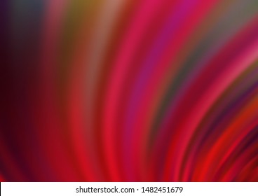 Light Red vector pattern with bent ribbons. A vague circumflex abstract illustration with gradient. A new texture for your  ad, booklets, leaflets.