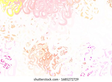 Light Red vector pattern with bent lines. Modern gradient abstract illustration with bandy lines. Pattern for your business design.