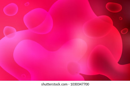 Light Red vector pattern with bubble shapes. Creative geometric illustration in memphis style with gradient. The template for cell phone backgrounds.