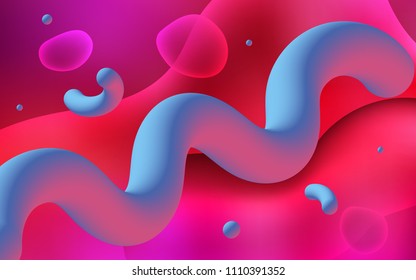 Light Red vector pattern with bubble shapes. Modern gradient abstract illustration with bandy lines. A new texture for your  ad, booklets, leaflets.