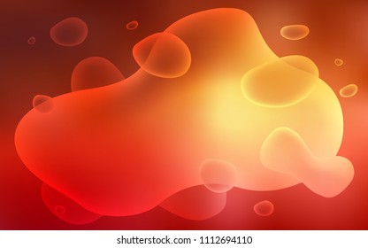 Light Red vector pattern with bubble shapes. Shining crooked illustration in memphis style. Textured wave pattern for backgrounds.