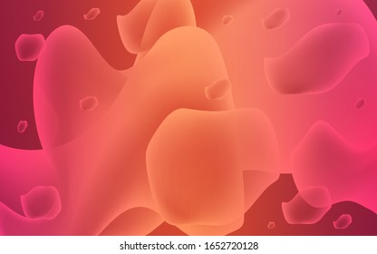 Light Red vector pattern with bubble shapes. Shining illustration, which consist of blurred lines, circles. New composition for your brand book.