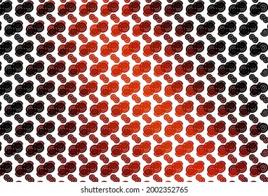Light Red vector pattern with bubble shapes. Glitter abstract illustration with wry lines. A completely new template for your business design.