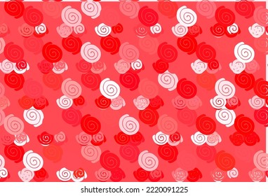 Light Red vector pattern with bubble shapes. Modern gradient abstract illustration with bandy lines. The best blurred design for your business.