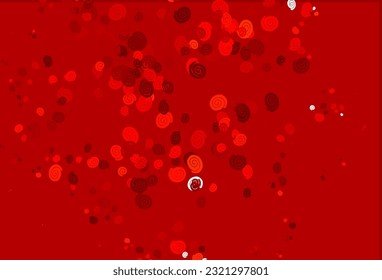 Light Red vector pattern with bubble shapes. A sample with blurred bubble shapes. The template for cell phone backgrounds.