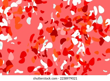 Light red vector pattern with chaotic shapes. Modern abstract illustration with colorful random forms. Best smart design for your business.