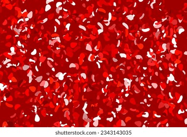 Light red vector pattern with chaotic shapes. Modern abstract illustration with colorful random forms. Best smart design for your business.