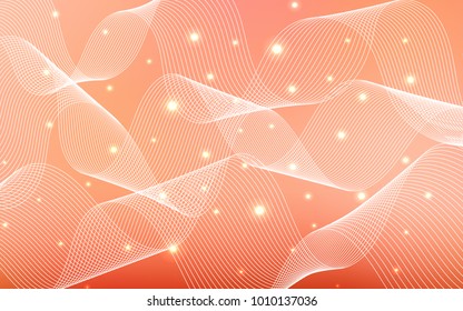 Light Red vector pattern with christmas ribbons. Confetti on blurred abstract background with colorful gradient. The pattern can be used for birthday gifts, congratulations.