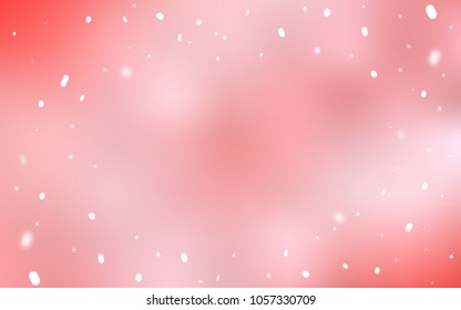 Light Red vector pattern with christmas snowflakes. Snow on blurred abstract background with gradient. New year design for your business advert.