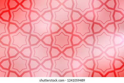 Light Red vector pattern with christmas stars. Stars on blurred abstract background with gradient. Template for sell phone backgrounds.