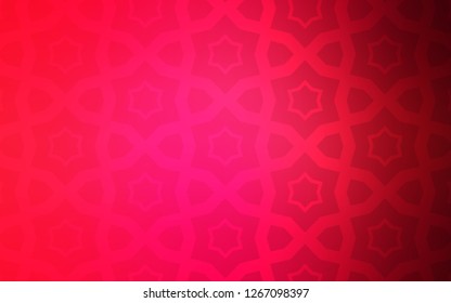 Light Red vector pattern with christmas stars. Shining colored illustration with stars. Best design for your ad, poster, banner.