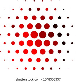 Light Red vector pattern with circles. Abstract decorative design in gradient style with bubbles. Pattern for wallpapers, curtains.