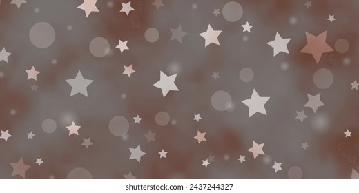 Light Red vector pattern with circles, stars. Abstract design in gradient style with bubbles, stars. Design for wallpaper, fabric makers.