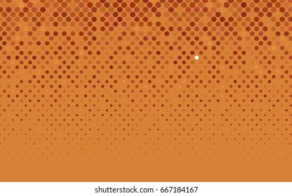 Light Red vector pattern with colored spheres. Geometric sample of repeating circles on white background in halftone style.