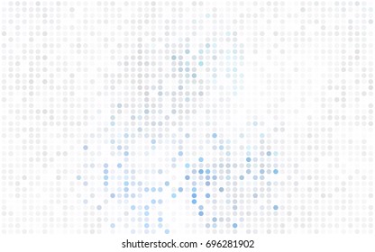 Light Red vector pattern with colored spheres. Geometric sample of repeating circles on white background in halftone style.