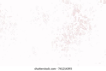 Light Red vector pattern with colored spheres. Geometric sample of repeating circles on white background in halftone style.