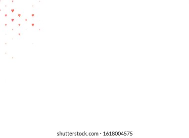 Light Red vector pattern with colorful hearts. Illustration with shapes of gradient hearts on blur backdrop. Pattern for marriage gifts, congratulations.